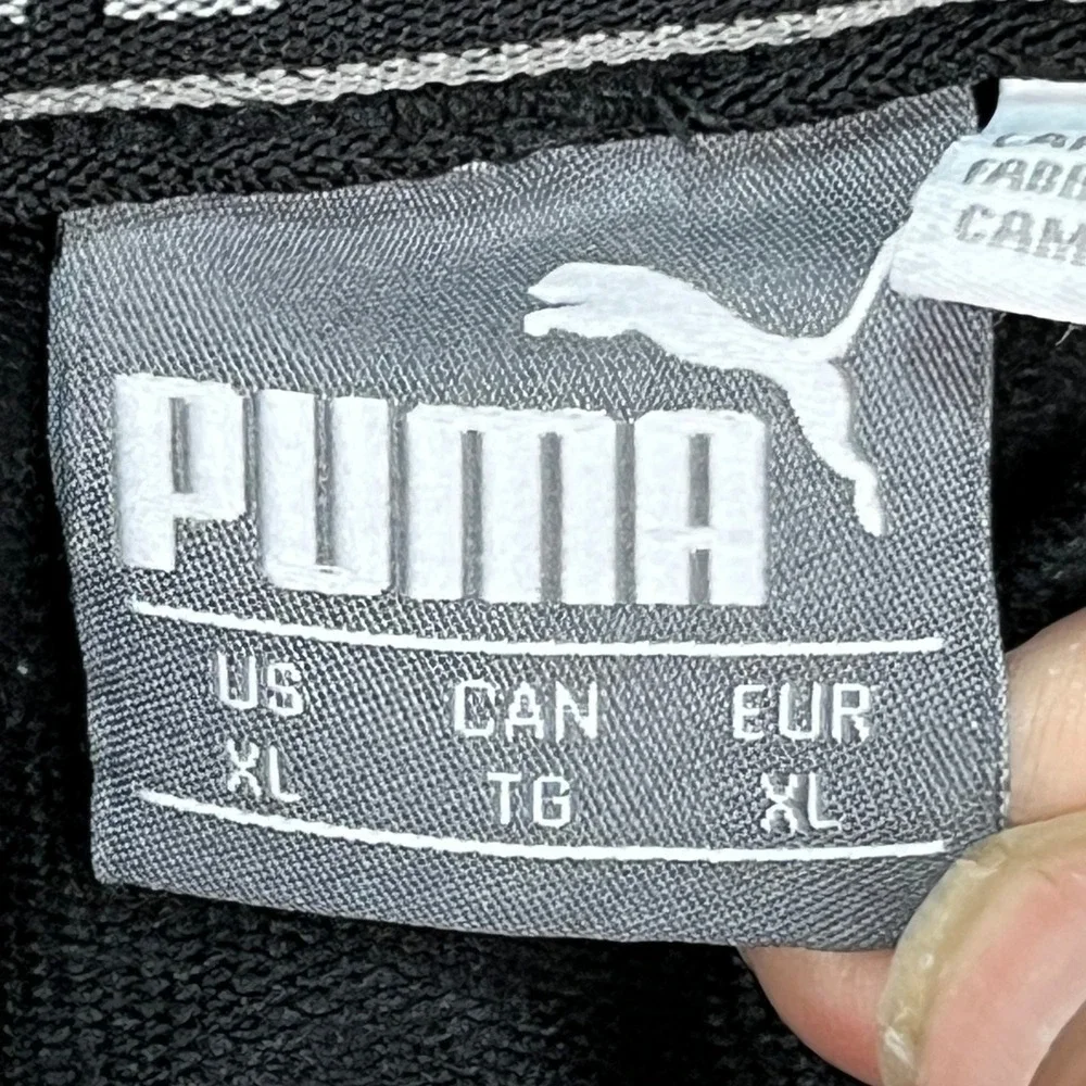 Puma SweatPants Mens XL Black Tapered Joggers Stretch Waistband Drawstring EUC - Picture 9 of 16